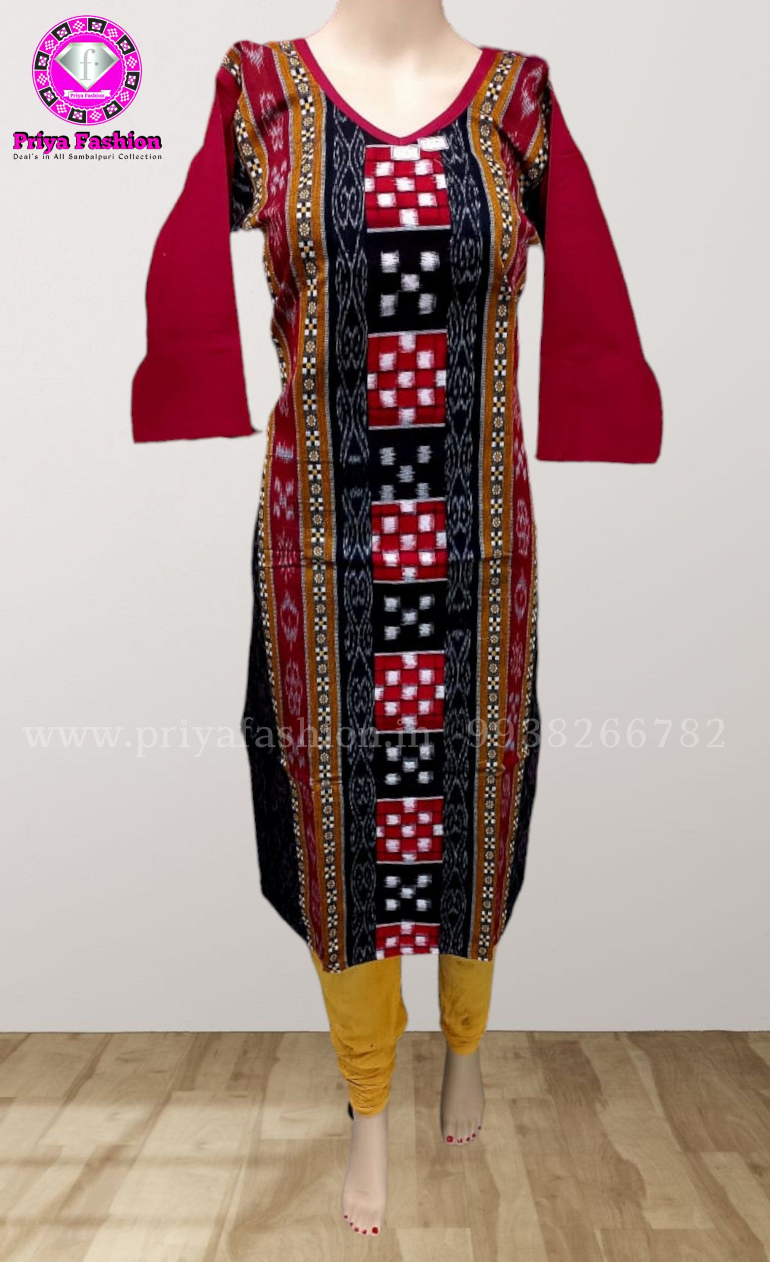 Red & Black | Cotton kurti designs, Kurta designs, Churidar designs
